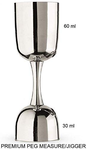 Anything & Everything Premium Peg Measurer Jigger 30 & 60 ml, Cocktail Jigger, Shot Glass, Drink Measuring Bar Tool Double Side Jigger
