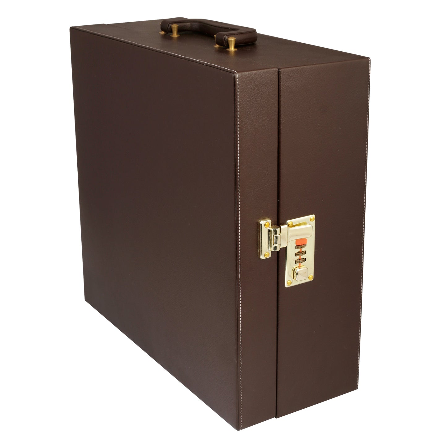Anything & Everything Bar Set | Wine Case (Holds 01 Bottle & 04 Whisky Glasses) (Brown & Brown)
